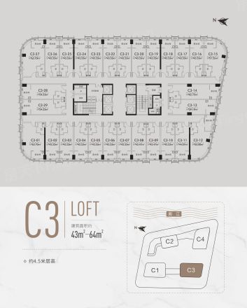 复地·滨江金融中心商住楼户型图