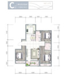 福美·未来城3室2厅1厨2卫建面115.52㎡