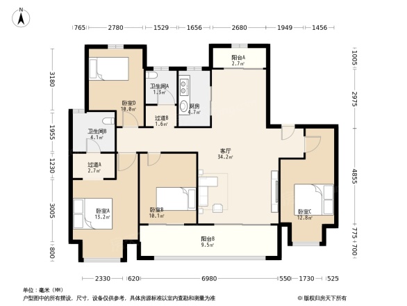 雅居乐中央公馆户型图图片