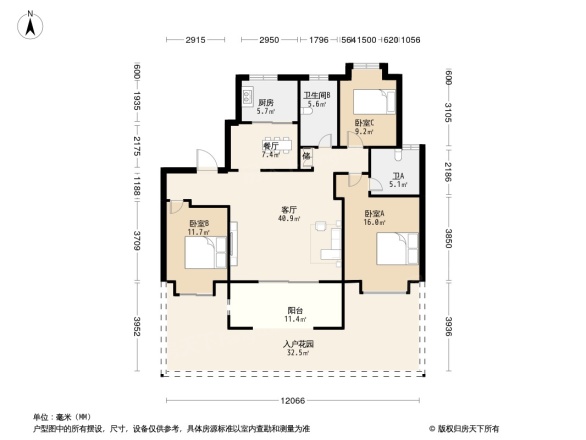 南通万濠禧园户型图图片