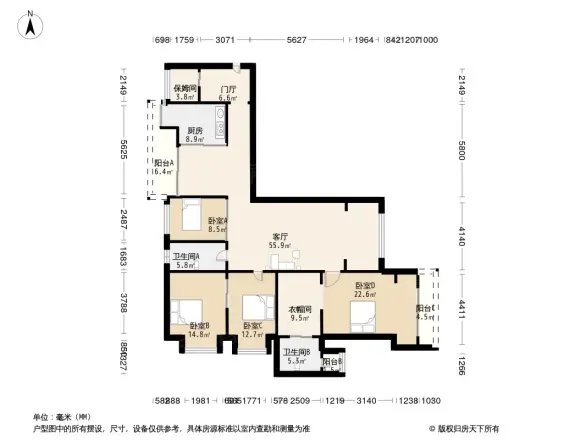 鲸山觐海九期户型图图片