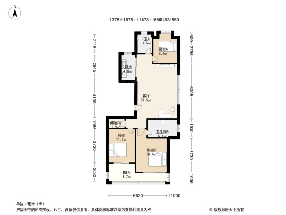 南通万濠禧园户型图图片