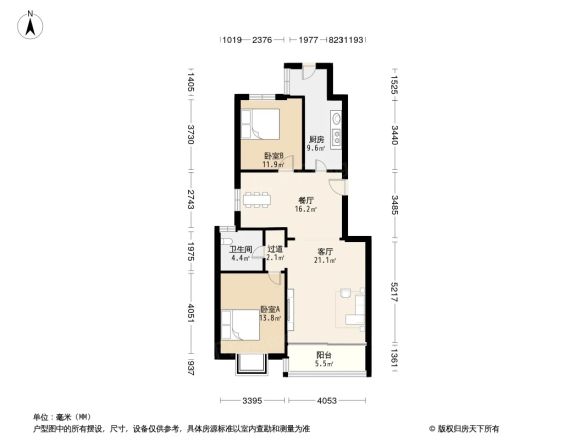 虹桥帝梵尼花园户型图