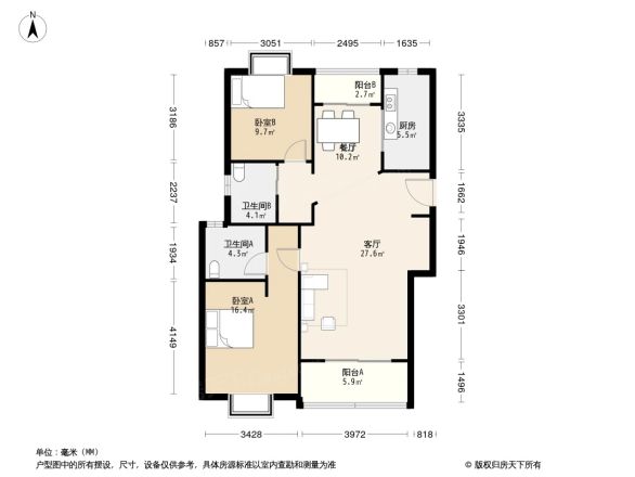 滨江雅苑户型图
