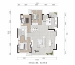 华润置地静安府3室2厅1厨2卫建面132.00㎡