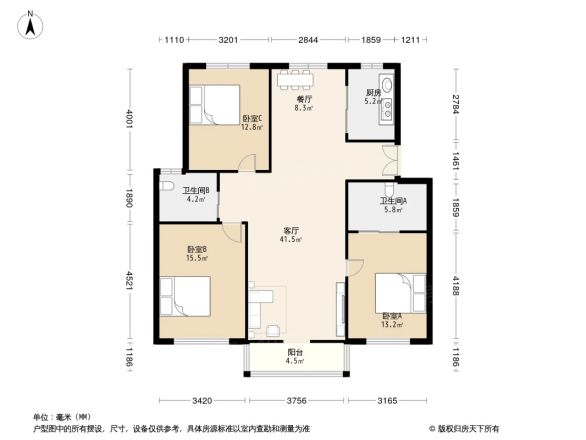 阳光园二期户型图
