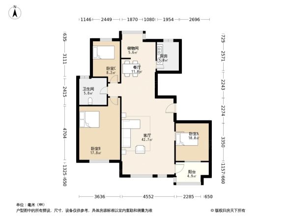 北海公寓户型图