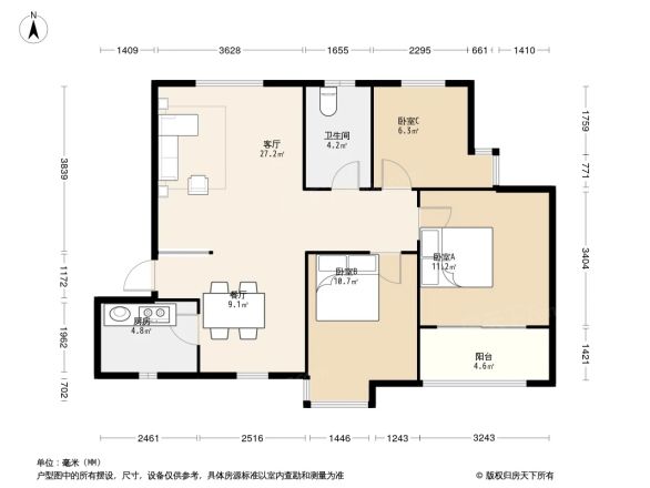 北海公寓户型图
