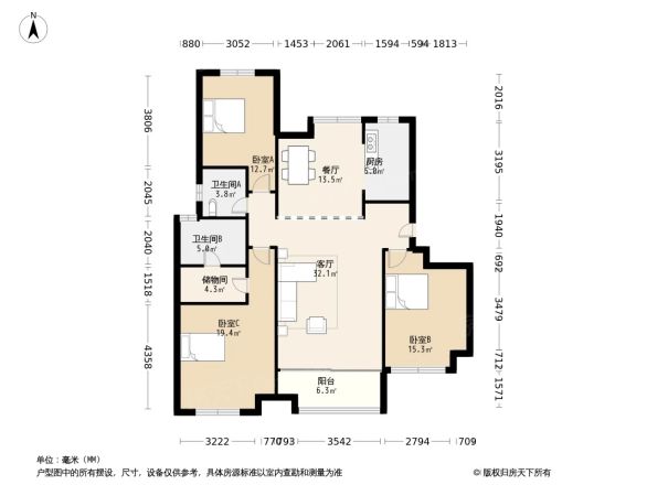 港城滴水湖馨苑城萃户型图