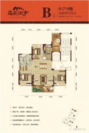 乌蒙润宇小区4室2厅1厨2卫建面141.91㎡