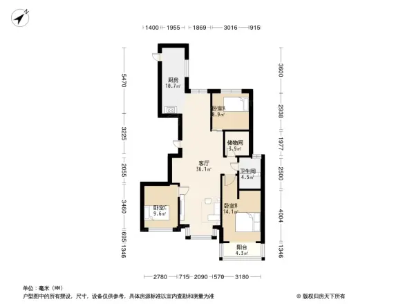 丽泽花苑户型图