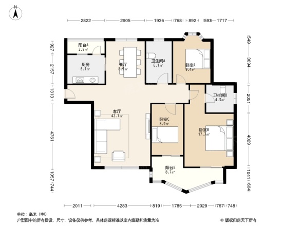汉口花园淡莲轩户型图