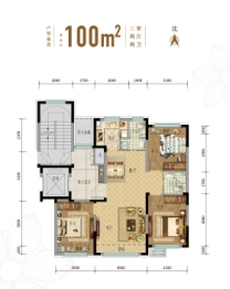 万象·城中央3室2厅1厨2卫建面100.00㎡