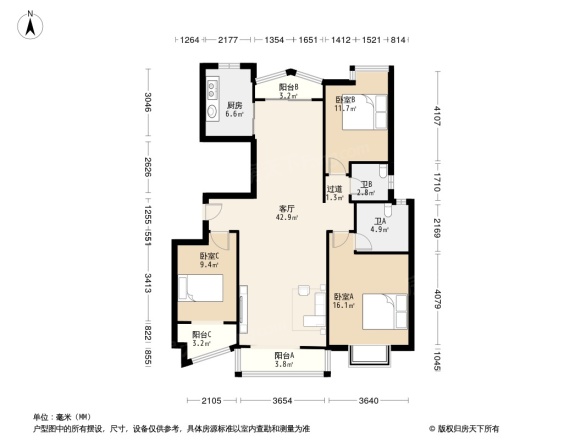天山观澜豪庭户型图