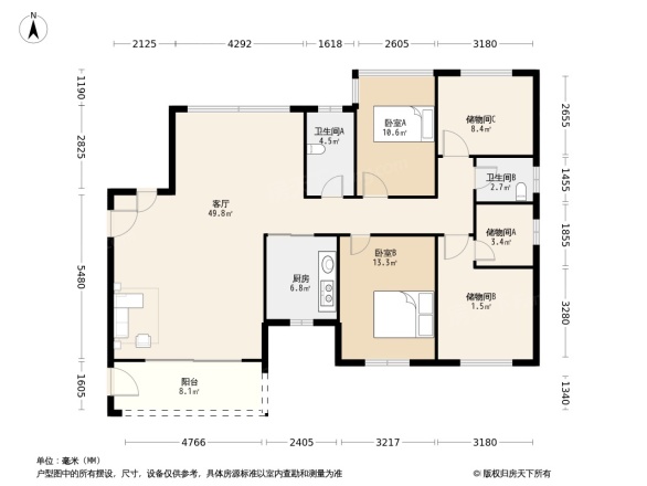 中锴华章户型图图片