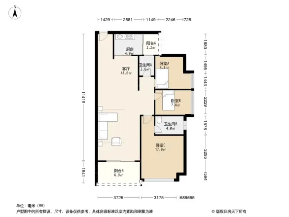 中锴华章户型图图片