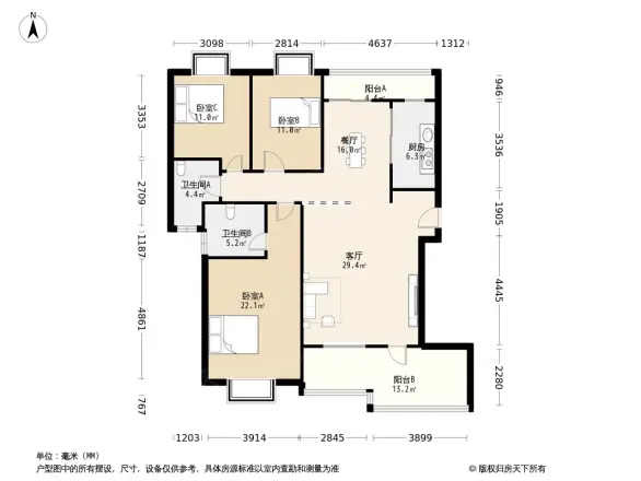 天山观澜豪庭户型图