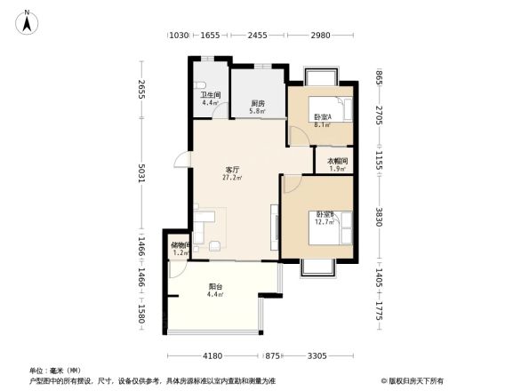 美兰湖中华园户型图