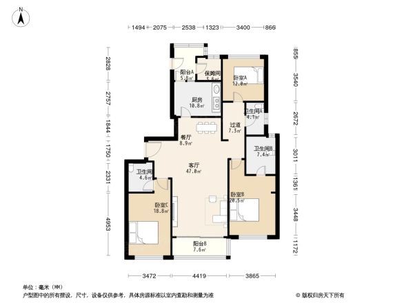 嘉天汇公寓户型图