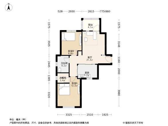 恒陇丽晶公寓户型图