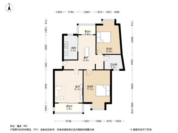 滨浦新苑三村户型图