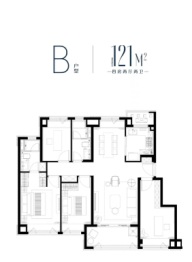 中骏璟荟4室2厅1厨2卫建面121.00㎡