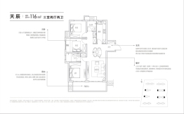 旭辉·洛阳天际3室2厅1厨2卫建面116.00㎡