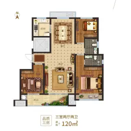 阳城馨苑3室2厅1厨2卫建面120.00㎡