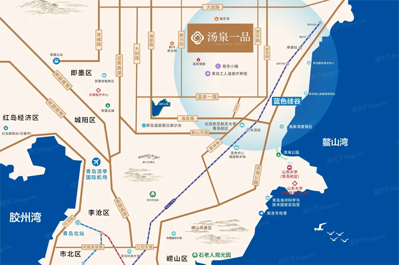 汤泉一品交通图