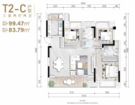 T2-C户型建面约99.47平