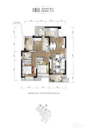 新城悦隽盛世2室2厅1厨2卫建面95.00㎡