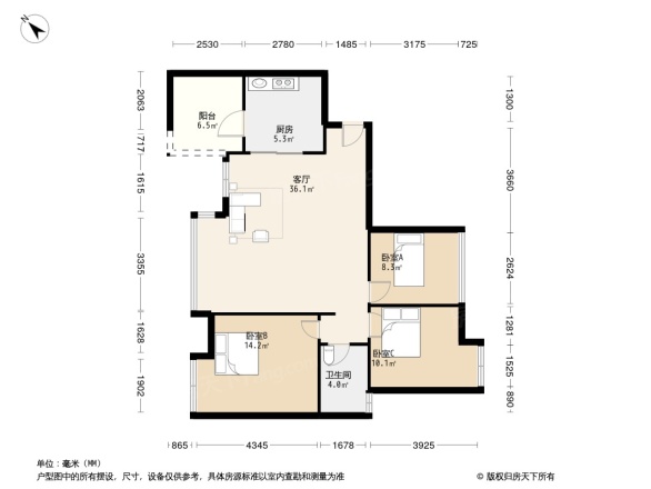 上东一号三期户型图