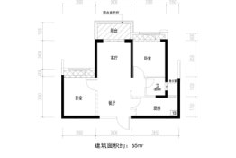 誉禧阳光雅园2室2厅1厨1卫建面65.00㎡