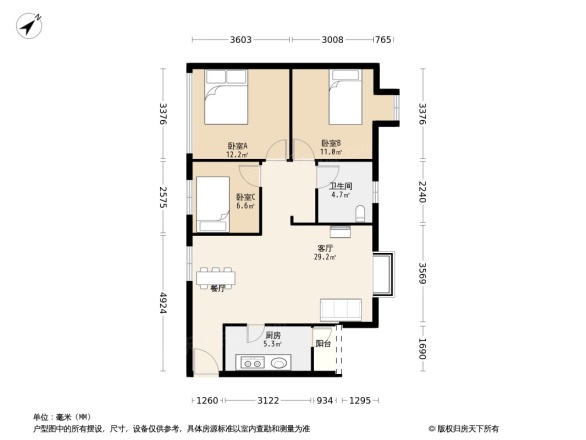 上东一号三期户型图