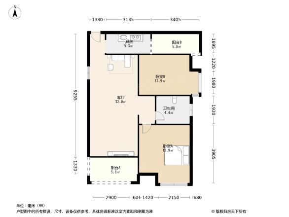 佰盛隆湖盛璟户型图