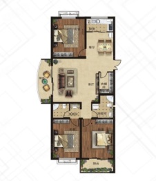 百合华庭二期3室2厅1厨2卫建面147.23㎡