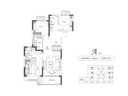 康桥原溪郡3室2厅1厨2卫建面100.00㎡