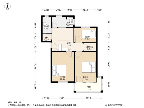 安徽省公路管理局南门宿舍户型图