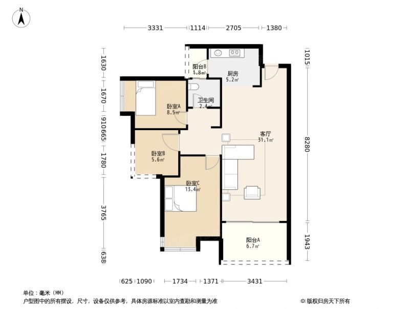 低价急售3房 配套成熟 交通便利 看房方便,惠州惠城东江新城中信水岸