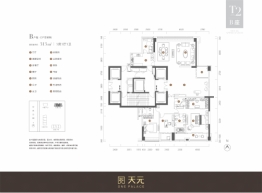 深圳中心·天元3室3厅1厨3卫建面313.00㎡