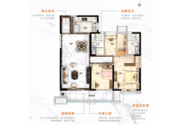 迁安碧桂园天誉3室2厅1厨2卫建面133.00㎡