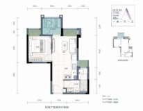 招商时光序A户型建面约45平