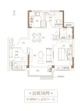 碧桂园黄金时代89㎡户型