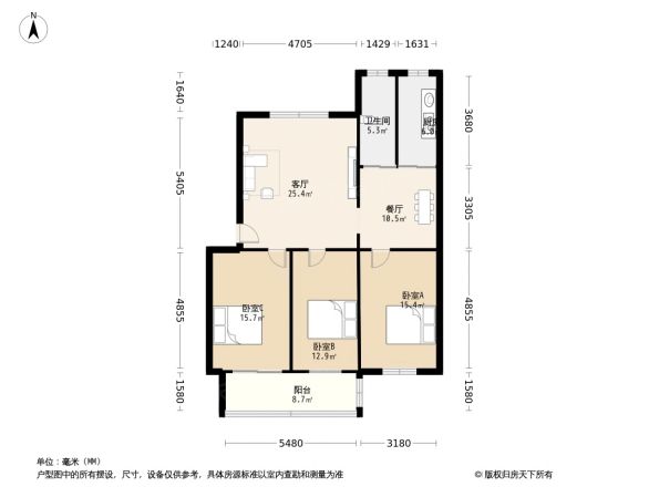涿州晨光小区户型图