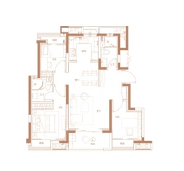 新华御著3室2厅1厨2卫建面95.00㎡