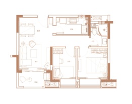 新华御著2室2厅1厨1卫建面72.00㎡