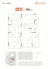 置地·汇金商务中心3室4厅1厨4卫建面368.00㎡