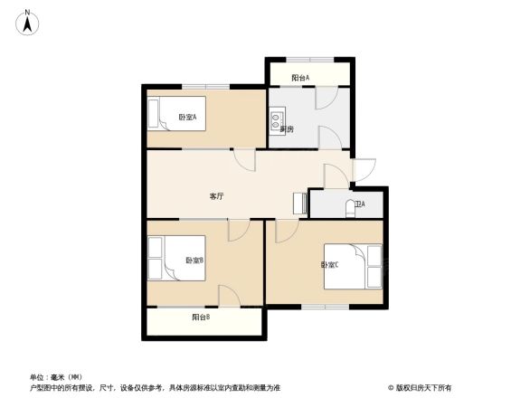 涿州晨光小区户型图
