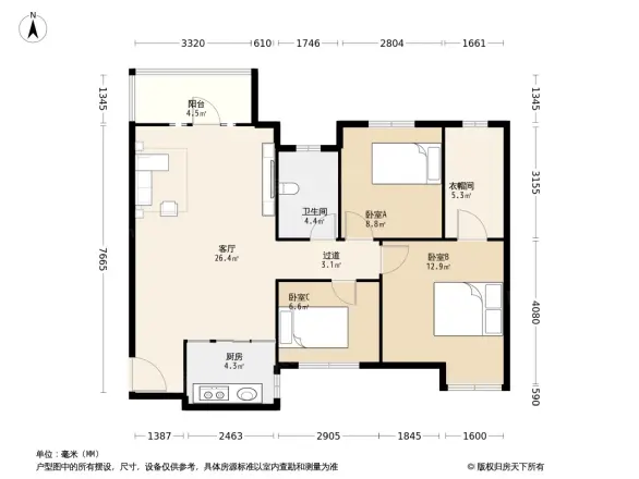 翰林雅居二期玺园户型图