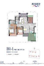 毗海澜湾2室2厅1厨2卫建面101.80㎡